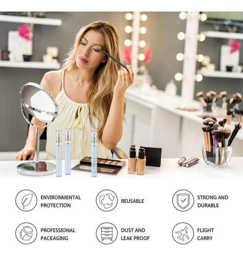 100 Mini Botellas De Spray De Vidrio Rellenables