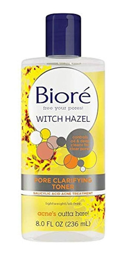 Bioré Witch Hazel Poro Aclarador 8.0 Oz Con 2% De Ácido