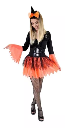 Fantasia Infantil Vampira Bruxa Hallowen Luxoanjo