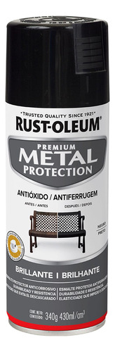 Spray Antiferrugem Preto Brilhante - Rust Oleum