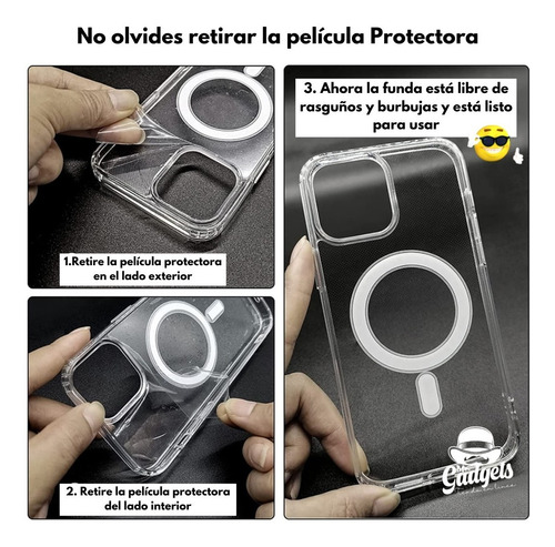Imagen 8 de 10 de Kit Funda Magsafe + Mica Pantalla + Mica Cámara Para iPhone