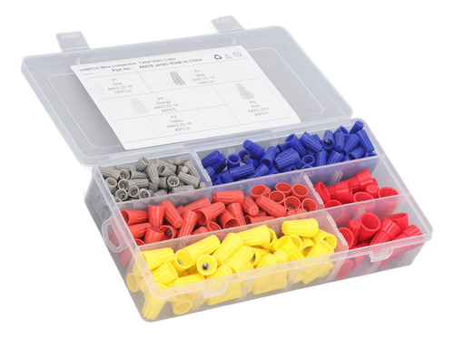 Juego De Conectores Colorful Wire Caps, 320 Piezas, Multifun