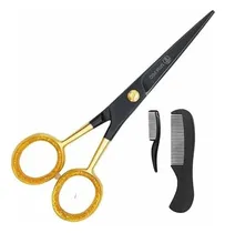 Comprar Tijeras Profesionales Barba Y Bigote Peine Bigote Kit D...