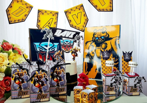 Imagem 1 de 6 de Kit Festa Em Casa Transformers 35 Itens