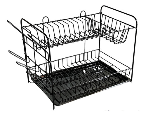 Secaplatos 2 Niveles Vasera Con Cubiertero Calidad Premium