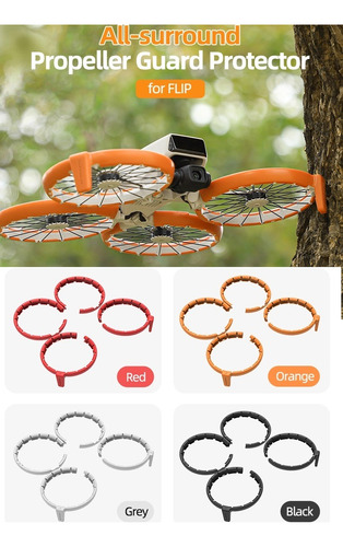 Protector De Hélices Para Dron Dji Flip Para Colision No 3d Naranja