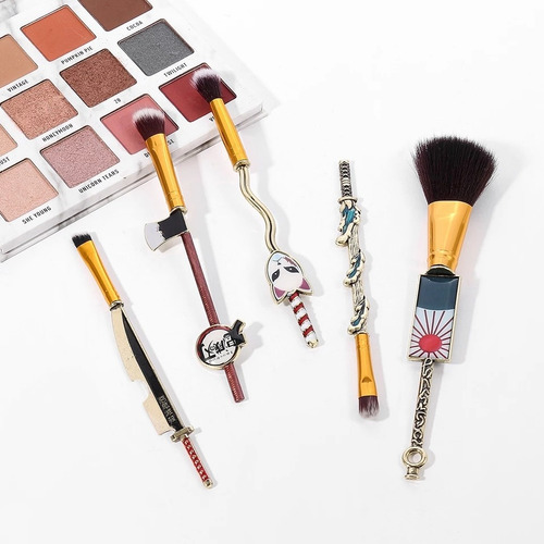 Set 5 Brochas Para Maquillaje Kimetsu No Yaiba Anime