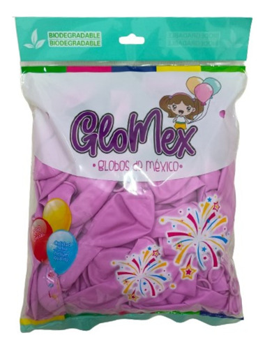 Globos Glomex 12 Liso Latex 100 Unidades Colores A Elegir Fiusha Pastel Glomex 12 Estandar