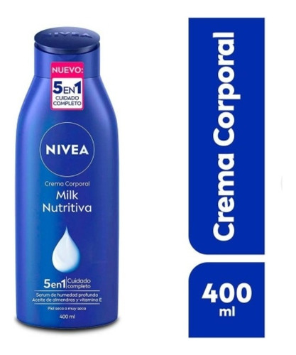 Crema Nivea Milk Nutritiva 400ml 