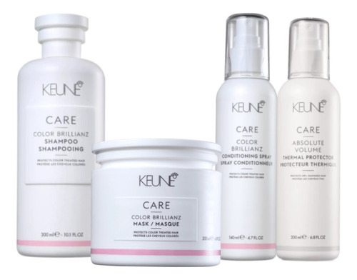  Kit Keune Care Shampoo Mask Spray Color Brillianz E Thermal