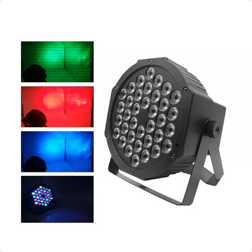Canhão Refletor Par 64 Rgb 36 Leds 1w Dmx Strobo Slim