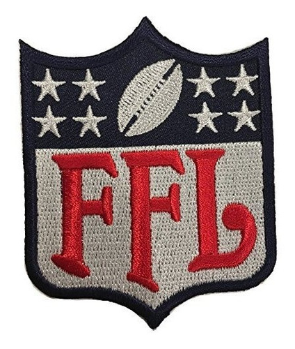 Fantasy Futbol Ffl Parche Regular Logo Azul Rojo Perfecto