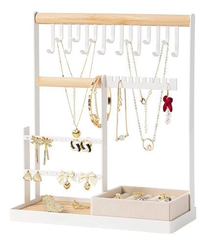 Soporte Organizador De Joyas Con Soporte Para Anillos D...