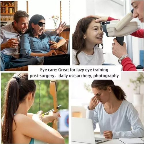 Nuevo 3 Pzs Parche For Ojo 3d Ajustable Gafas Piratas