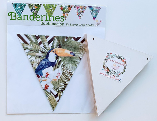 Banderines Para Sublimar Set Tropical Laura Craft