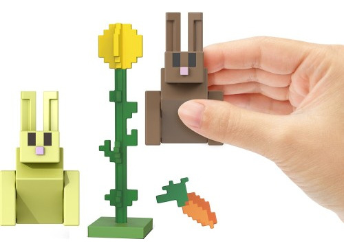Minecraft Figura De Acció Conejos Incluye Zanahoria&girasol