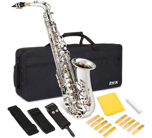 Lyxjam Alto Saxophone E Flat Brass Sax Beginners Kit, Mou...