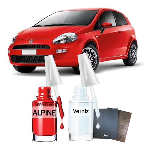 Tinta Tira Risco Fiat Punto 2016 Vermelho Alpine