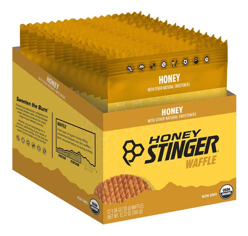 Waffles Honey Stinger Energético Orgánico Deportivo Sabor Miel