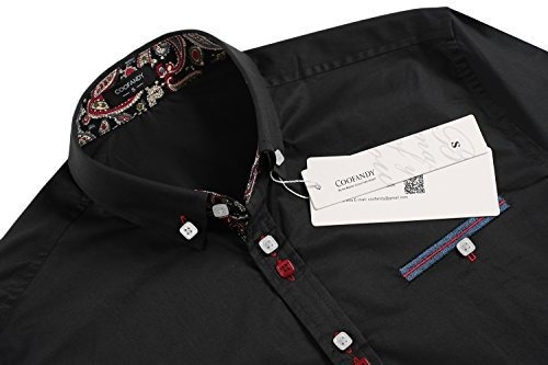 Coofandy Camisa De Vestir Slim Fit Moda Camisa Casual,