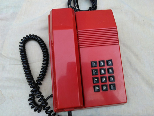 Mundo Vintage: Viejo Telefono Rojo Botones No Probado