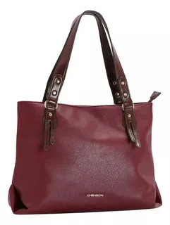 Bolsa Chenson Feminina Tote Ombro Grande 83853 Cor Vinho