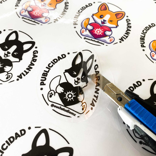 Imagen 3 de 6 de Sticker 300pzs De 3x3cm Impreso Y Cortado
