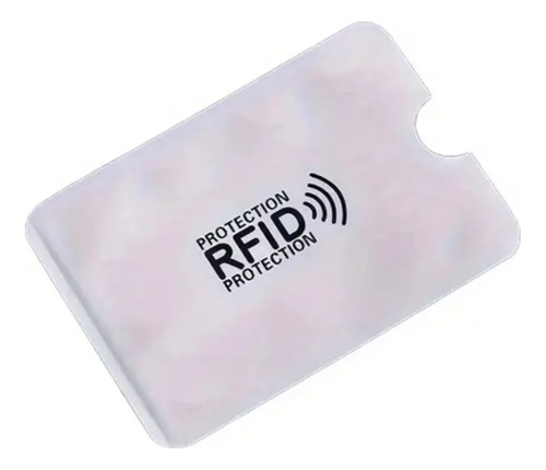 Tarjetero Anticlonación Rfid Plateado Lector Bloqueo Tarjeta