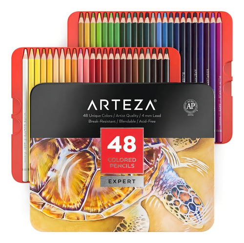 Set 48 Lápices Profesionales Colores Dibujo Arteza Expert