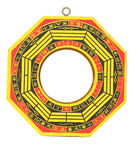 Espejo Tradicional Chino Feng Shui Madera Bagua Convexo Para