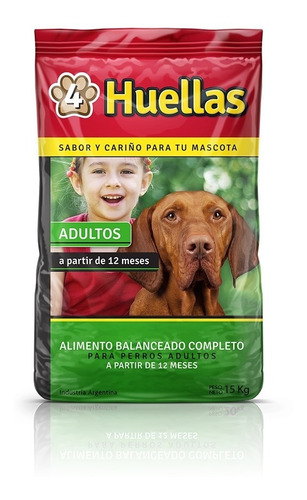 Imagen 4 de 5 de Alimento 4 Huellas Perro X 15 Kg + 4 Huellas Gato X 10 Kg
