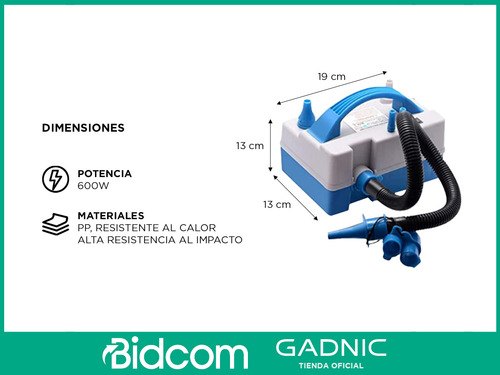 Inflador Compresor De Globos Bomba Eléctrica