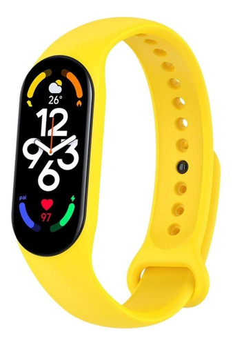 Pulseira Esportiva De Silicone Lisa Compatível Com Miband 7