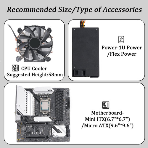 Case Audheid K7 8 Bay Nas, Placa Base Mini-itx Compatible Co