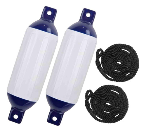 2 Uds Guardabarros Para Barcos Parachoques Cuerda G2 Negra