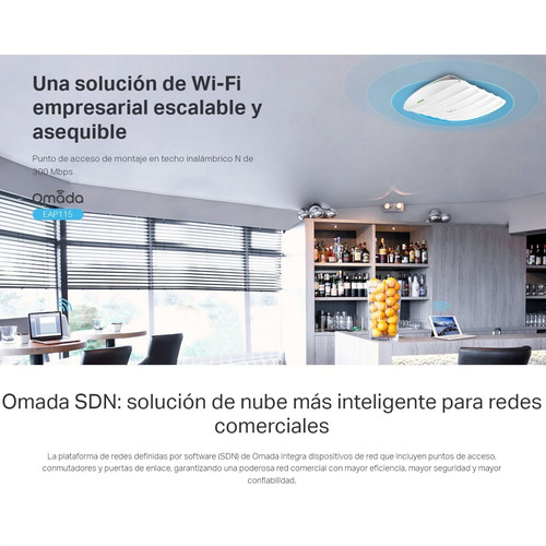 Punto De Acceso Inalámbrico De Techo 300mbps, Tp-link Eap115