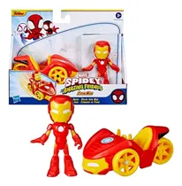 Comprar Playskool Spidey Ironman Figura 10 Cm Y Vehículo Hasbro Febo