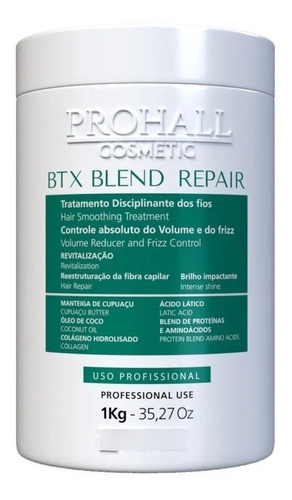 Btox Prohall Sem Formol Blend Repair 1kg Original