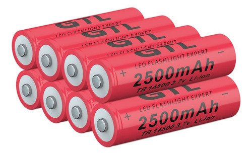 Bateria 3.7 Vlot 2500 Mah Capacidad Para Linterna Luz 8