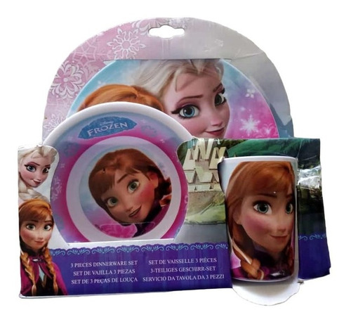 Set De Comida Frozen Disney Original Melamine