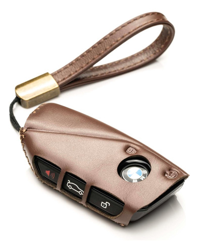 Funda De Cuero Genuino Para Llavero Compatible Con Bmw X5 20