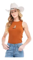 Comprar Camiseta Regata Da Zenz Moda Country  Dois Pingentes Country