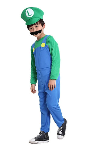 Disfraz Infantil Super Mario Figura Acción Luigi Guantes Big