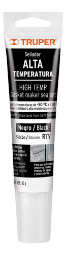 Sellador Altas Temperaturas Silicón Negro 85 Gr Truper 17567