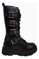 Comprar Borcegos Nenas\u002Fdama Bota Plataforma Hebilla Caña Alta 27 A34