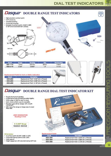 Hhip Indicador De Prueba De Dial Métrico 4400-1014, Rango De