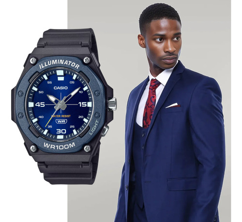 Reloj Casio Mw-620h-2av, Luz Led, Resistente Al Agua