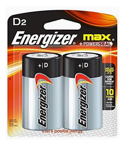 Pilas Alcalinas D2 Energizer Grandes X2 Larga Duración 