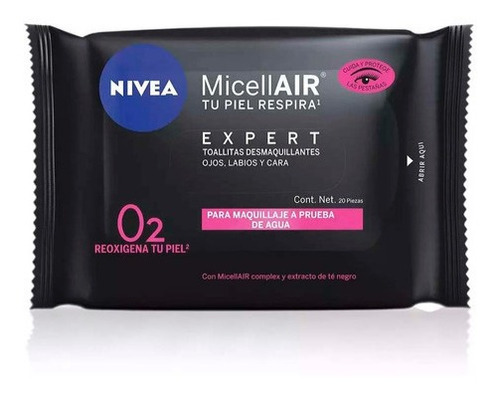 Toallitas Desmaquillantes Nivea Faciales Micelar Black 25u