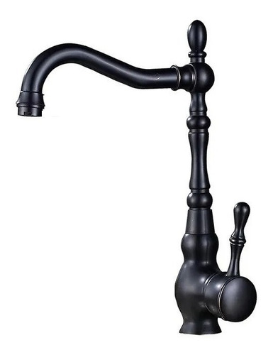 Llave Grifo Mezcladora Monomando Lavamanos Negro Bronce Acabado Aceitado Color Negro Oil
